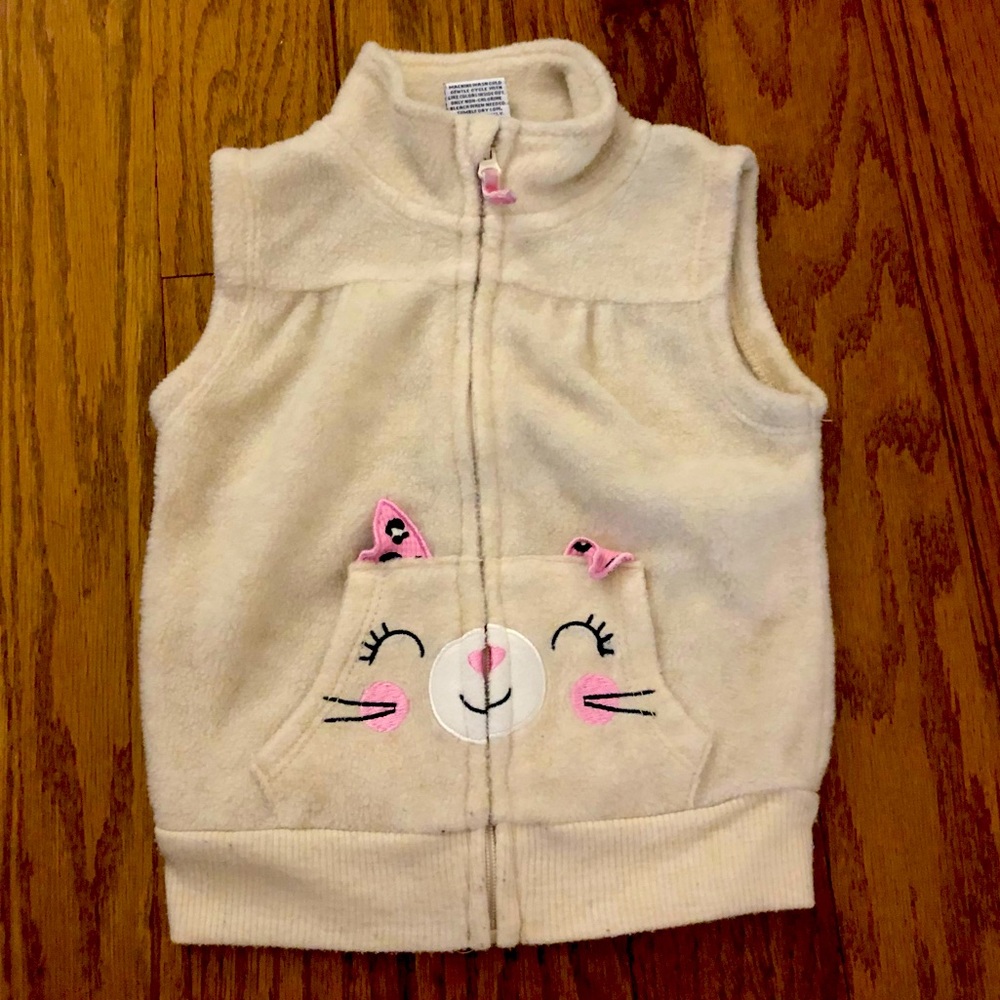 Soft cream kitten vest
